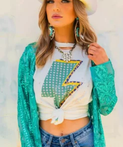 Dongguan Haohoo Clothing CO., Ltd Pre-Orders PREORDER The Royal Sequin Duster - Ocean Green