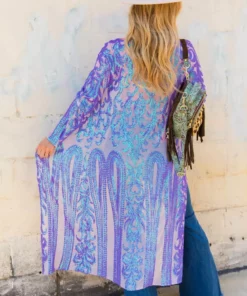 Dongguan Haohoo Clothing CO., Ltd PREORDER The Royal Sequin Duster — Iridescent Purple