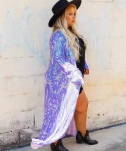 Dongguan Haohoo Clothing CO., Ltd PREORDER The Royal Sequin Duster — Iridescent Purple