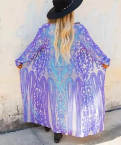 Dongguan Haohoo Clothing CO., Ltd PREORDER The Royal Sequin Duster — Iridescent Purple