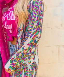 Dongguan Haohoo Clothing CO., Ltd PREORDER The Royal Sequin Duster - Rainbow