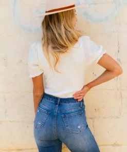 D & J Industies Co., LTD. Bubble Bodysuit - White New Arrivals