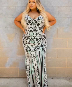 D & J Industries Co., LTD. Pre-Orders PREORDER Midnight Marina Bubblegum And Black Sequin Dress