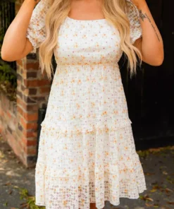 D & J Industries Co., LTD. PREORDER White Floral Dress Pre-Orders