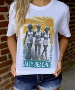 Bling-A-Gogo Salty Beaches Tee Summer Fried Swimwear