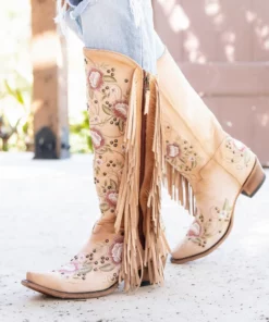 Lane Boots New Arrivals Wallflower Boho Fringe Boot By Lane - Shadow Bone