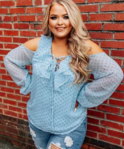 D & J Industries Tops She's Somethin' Top - Blue