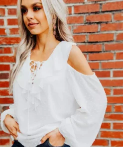 D & J Industries She's Somethin' Top - White