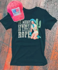 Miss Mud Pie So Many Cowboys So Little Rope - Black