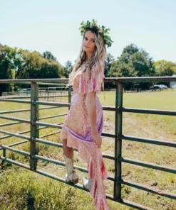 D & J Industries Southern Sweetheart High Low Dress - Cinnamon Sale!