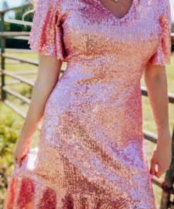 D & J Industries Southern Sweetheart High Low Dress - Cinnamon Sale!