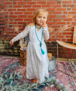 D & J Industries Speechless Dress -Long Sleeve White Dress Bridal