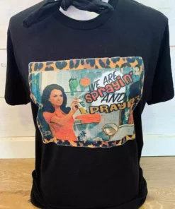 Bling-A-Gogo Sprayin And Prayin Tee - Black