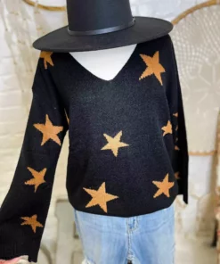 Peach Love CA Star Sweater