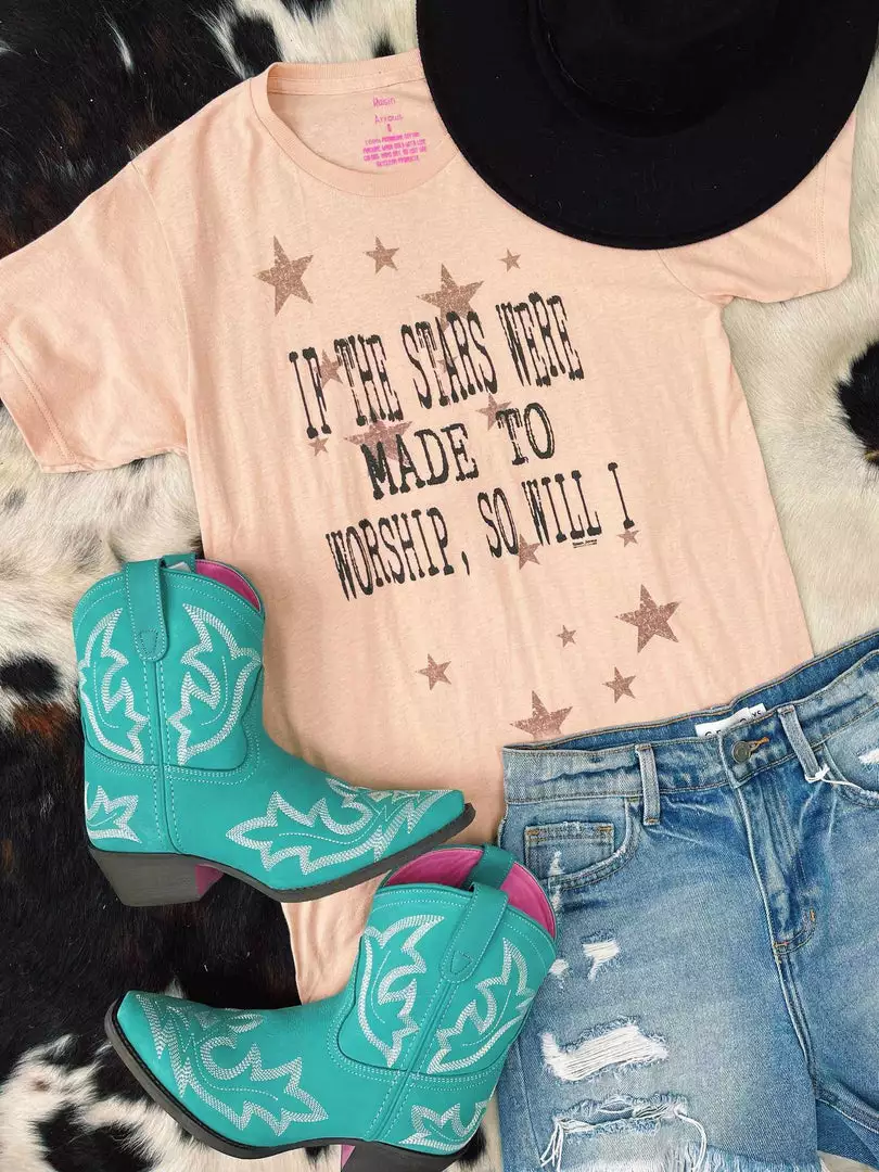 Raisin Arrows Clothing Stars Made To Worship Tee