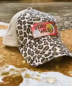 Country Rogue Hats Stay Wild - Leopard Ball Cap