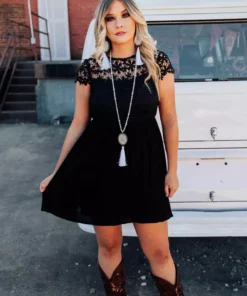 D & J Industries Summer Nights Dress - Black Sale!