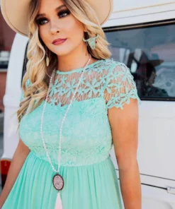 D & J Industries Summer Nights Dress - Mint