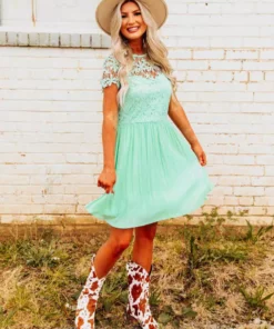 D & J Industries Summer Nights Dress - Mint