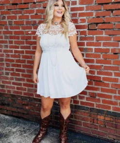 D & J Industries Sale! Summer Nights Dress - White