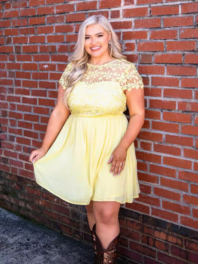 D & J Industries Summer Nights Dress - Yellow
