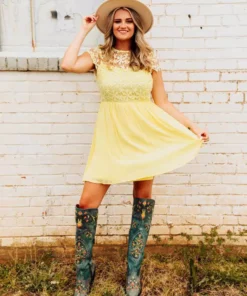 D & J Industries Summer Nights Dress - Yellow