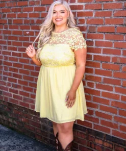 D & J Industries Summer Nights Dress - Yellow