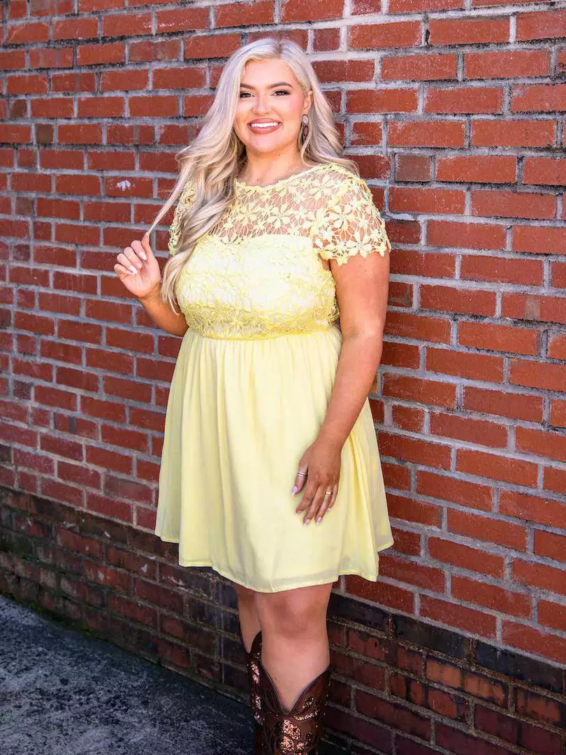 D & J Industries Summer Nights Dress - Yellow