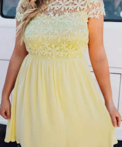 D & J Industries Summer Nights Dress - Yellow