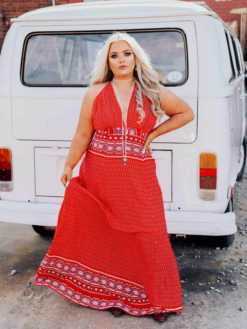 Dongguan Haohoo Clothing CO., Ltd Summer Oasis Dress - Red Dresses