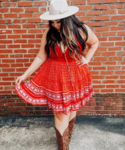 Dongguan Haohoo Clothing CO., Ltd Sale! Sunshine And Summertime Dress - Red