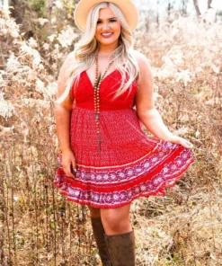 Dongguan Haohoo Clothing CO., Ltd Sale! Sunshine And Summertime Dress - Red