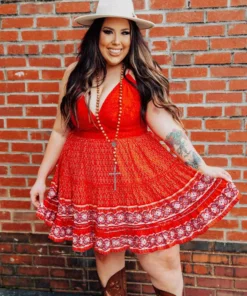 Dongguan Haohoo Clothing CO., Ltd Sale! Sunshine And Summertime Dress - Red