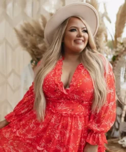 D & J Industries Sale! Take Me There Dress - Red Floral