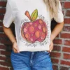 Miss Mud Pie Teacher Apple Tee - Cream Tees