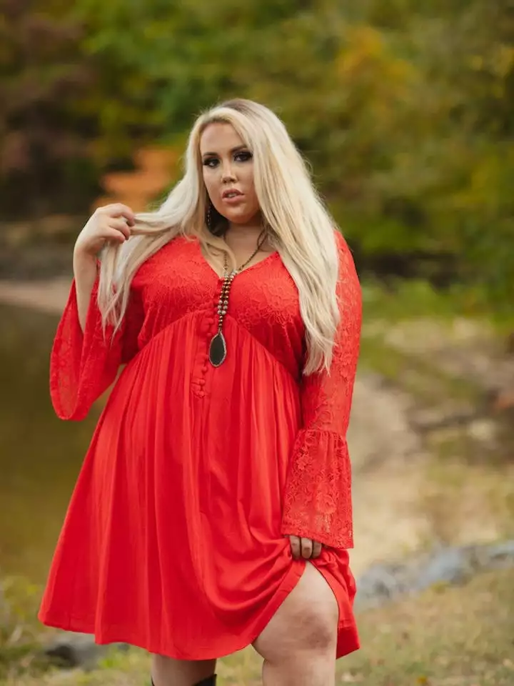 D & J Industries Sale! The Delilah Bohemian Dress - RED