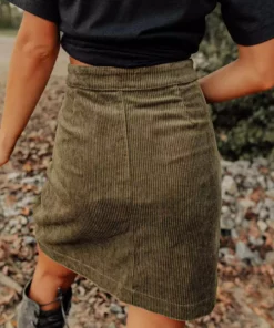 Dongguan Haohoo Clothing CO., Ltd Sale! The Southern Corduroy Skirt - Olive