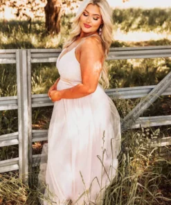 D & J Industries The Way You Sparkle Dress - Pale Peach