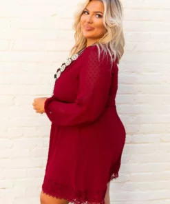 D & J Industries This One's For The Ladies Dress - Cherry Red Sale!