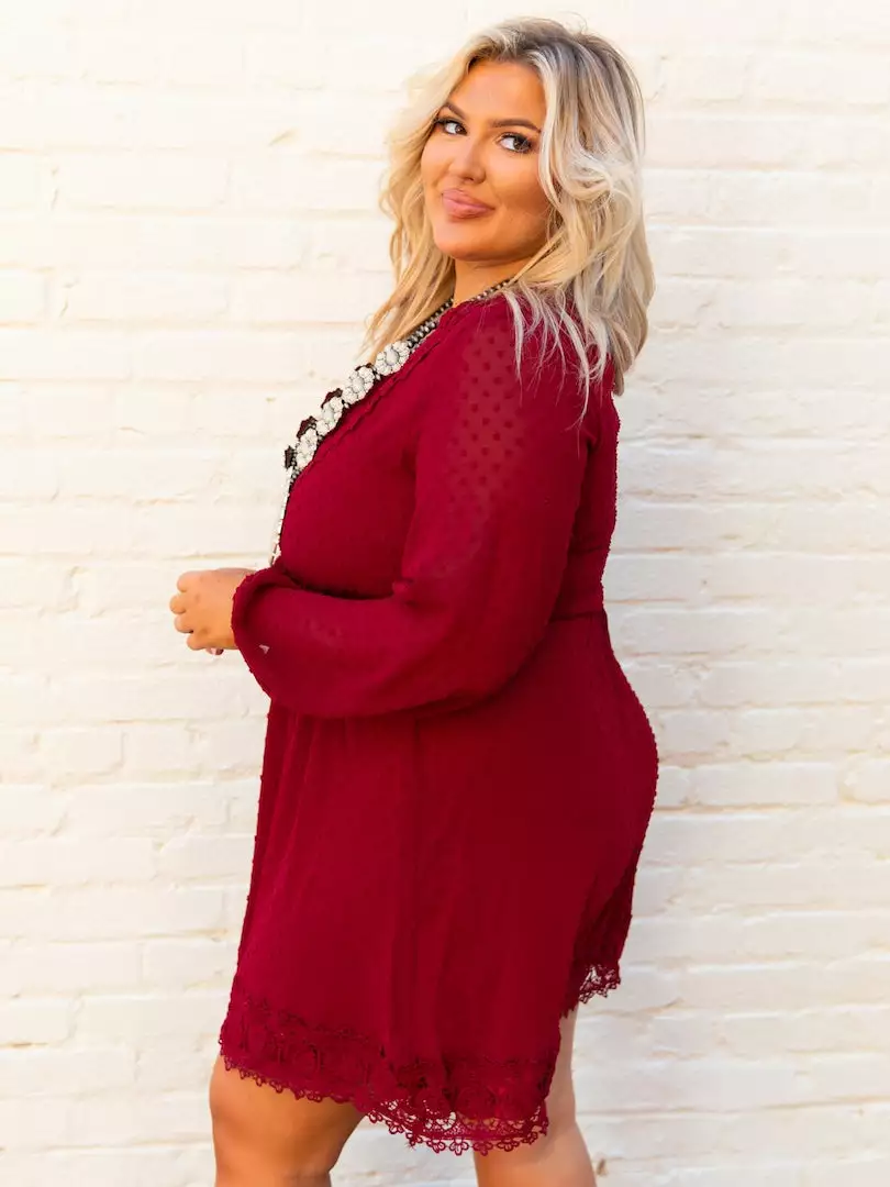 D & J Industries This One's For The Ladies Dress - Cherry Red Sale!