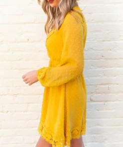 D & J Industries This One's For The Ladies Dress - Mustard Sale!