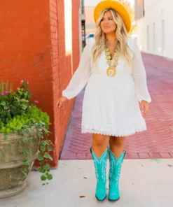 D & J Industries This One's For The Ladies Dress - White