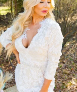 D & J Industries Tie The Knot Dress With Train