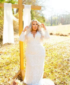 D & J Industries Tie The Knot Dress With Train