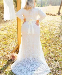 D & J Industries Tie The Knot Dress With Train
