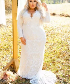 D & J Industries Tie The Knot Dress With Train