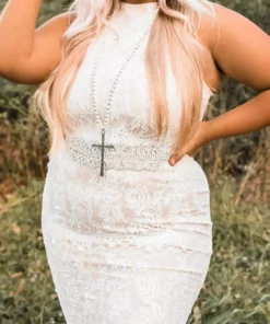 Southern Fried Chics Bridal To Have And To Hold Lace Dress - Ivory