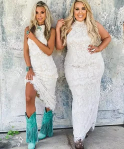Southern Fried Chics Bridal To Have And To Hold Lace Dress - Ivory