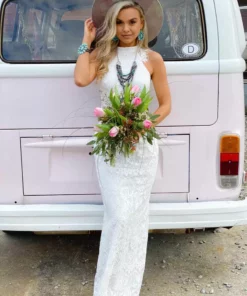 Southern Fried Chics Bridal To Have And To Hold Lace Dress - White