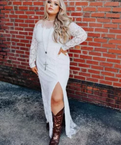 D & J Industries Bridal Tonight We Dance Dress - White